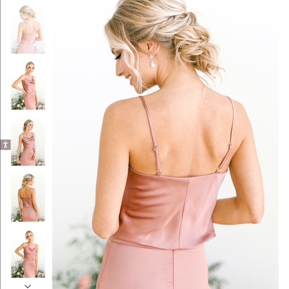 Champagne Gold 2-Piece Dress - Picture 4 of 9